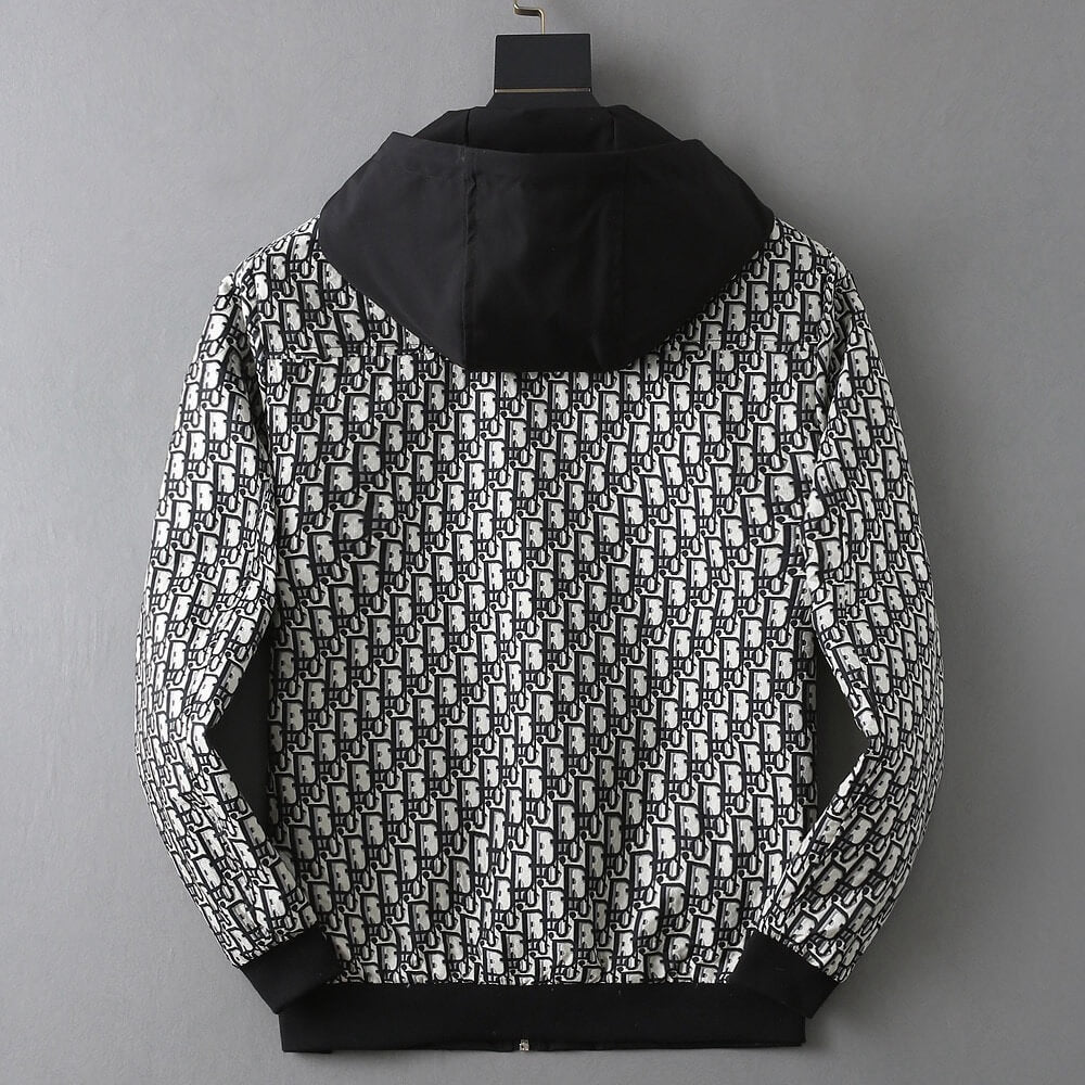 Monogram Spliced Hooded Jacket