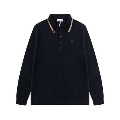 New Striped Collar Sweatshirt
