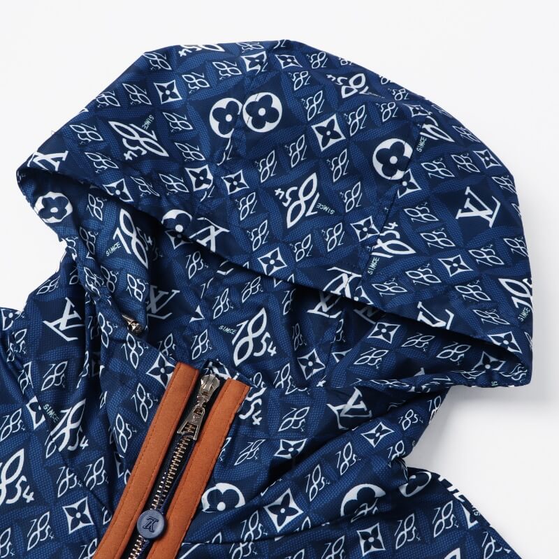 Blue All-Over Print Jacket