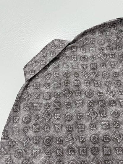 Grey All‑Over Vintage Monogram Jacket