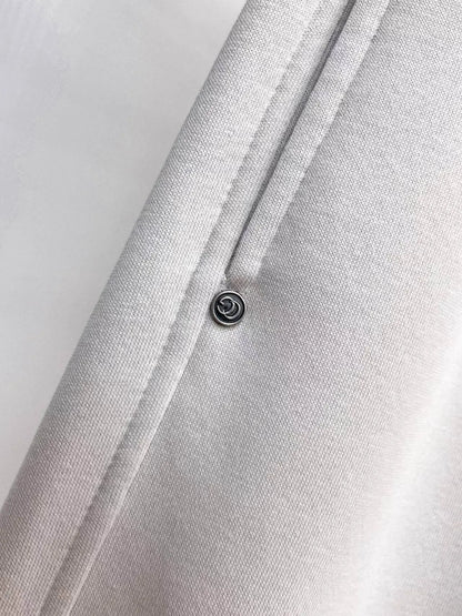 Side Embossed Logo Drawstring‑Hem Pants