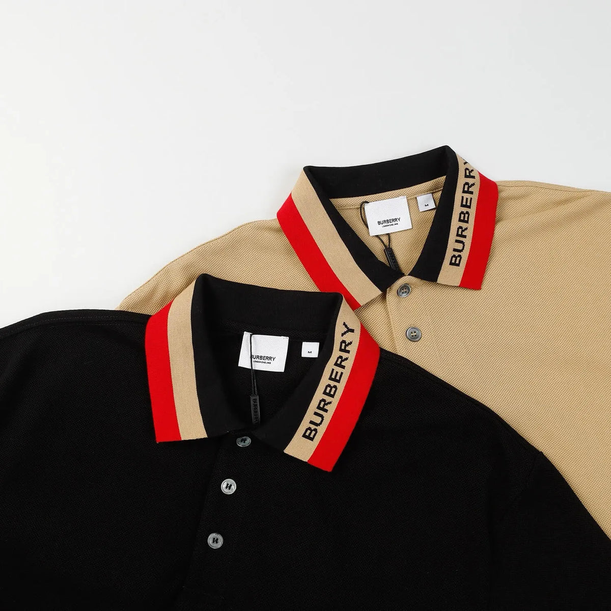 Striped Letter Polo Shirt