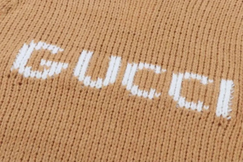 Letter Logo Chunky Knit Sweater