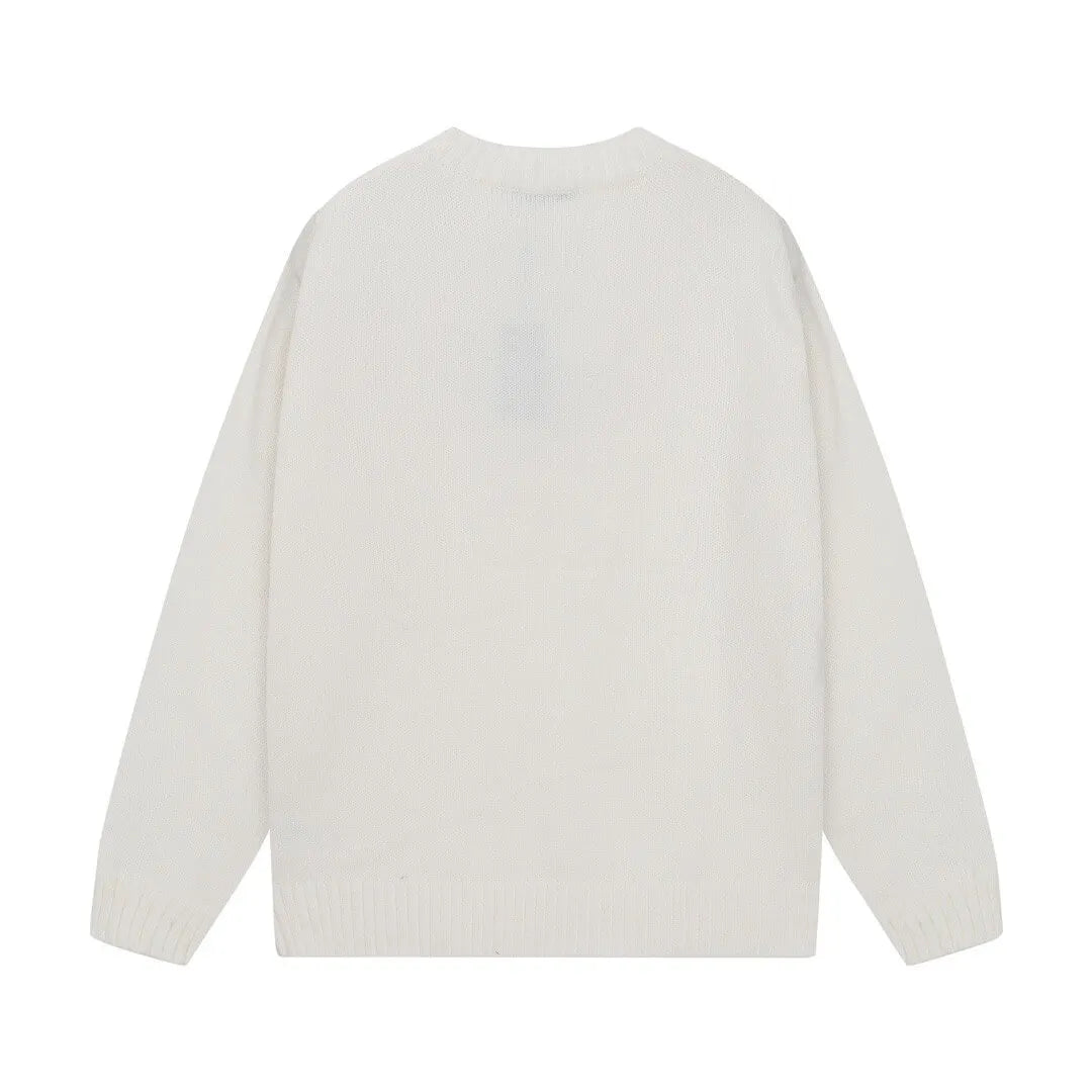 Tone‑on‑Tone Logo Cream Sweater