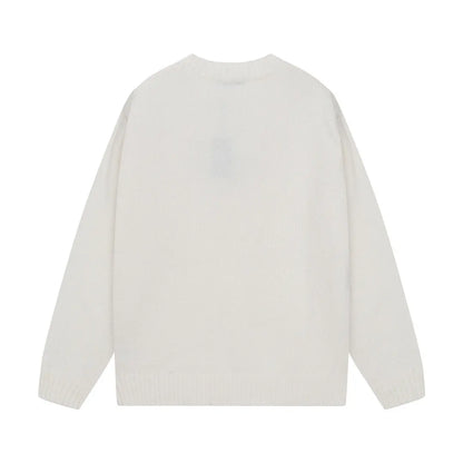 Tone‑on‑Tone Logo Cream Sweater