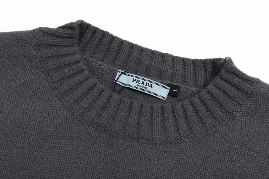Tone‑on‑Tone Logo Cream Sweater