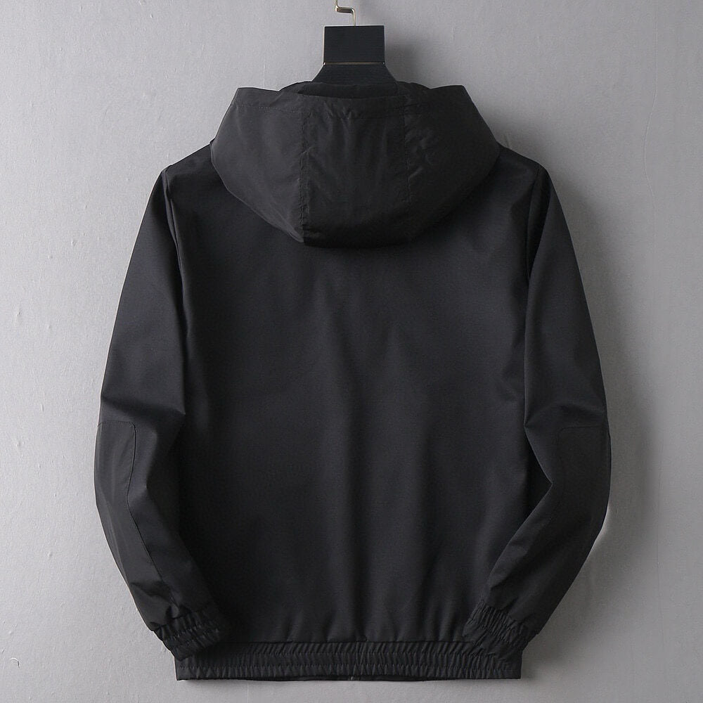 Circular Patch Hooded Jacket