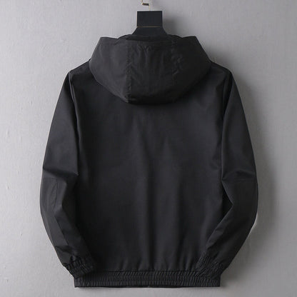 Circular Patch Hooded Jacket