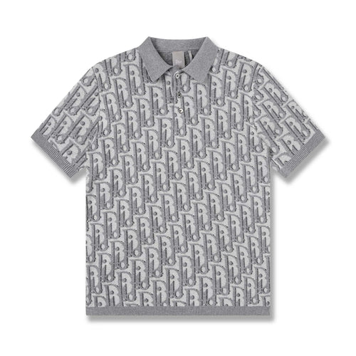 All‑Over Jacquard Knit Polo Shirt