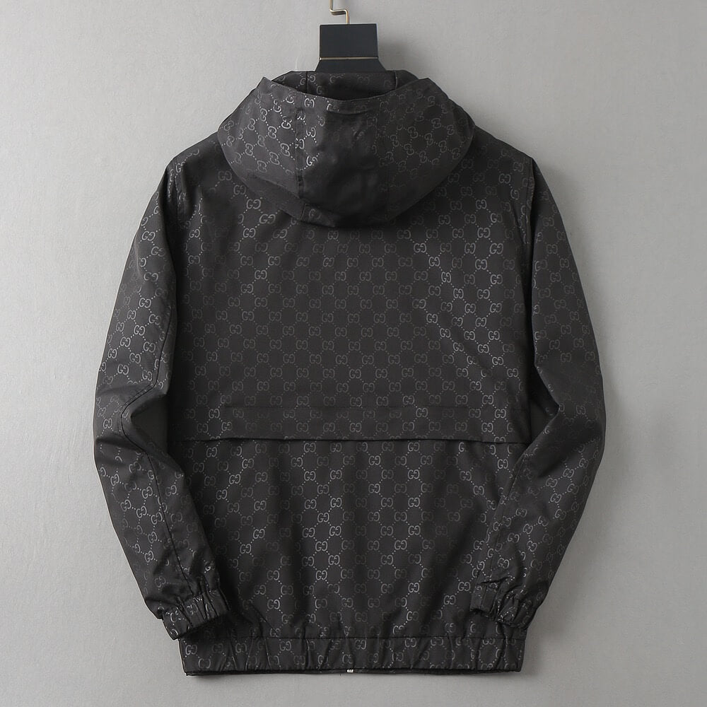 Dark Pattern Casual Hooded Jacket