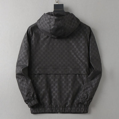 Dark Pattern Casual Hooded Jacket