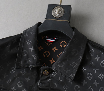 All‑Over Pattern Trucker Style Jacket