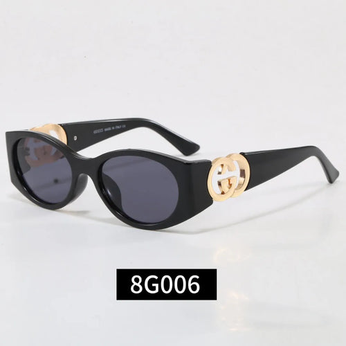Oval Interlocking  Logo Sunglasses