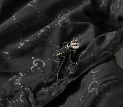 Dark Pattern Casual Hooded Jacket