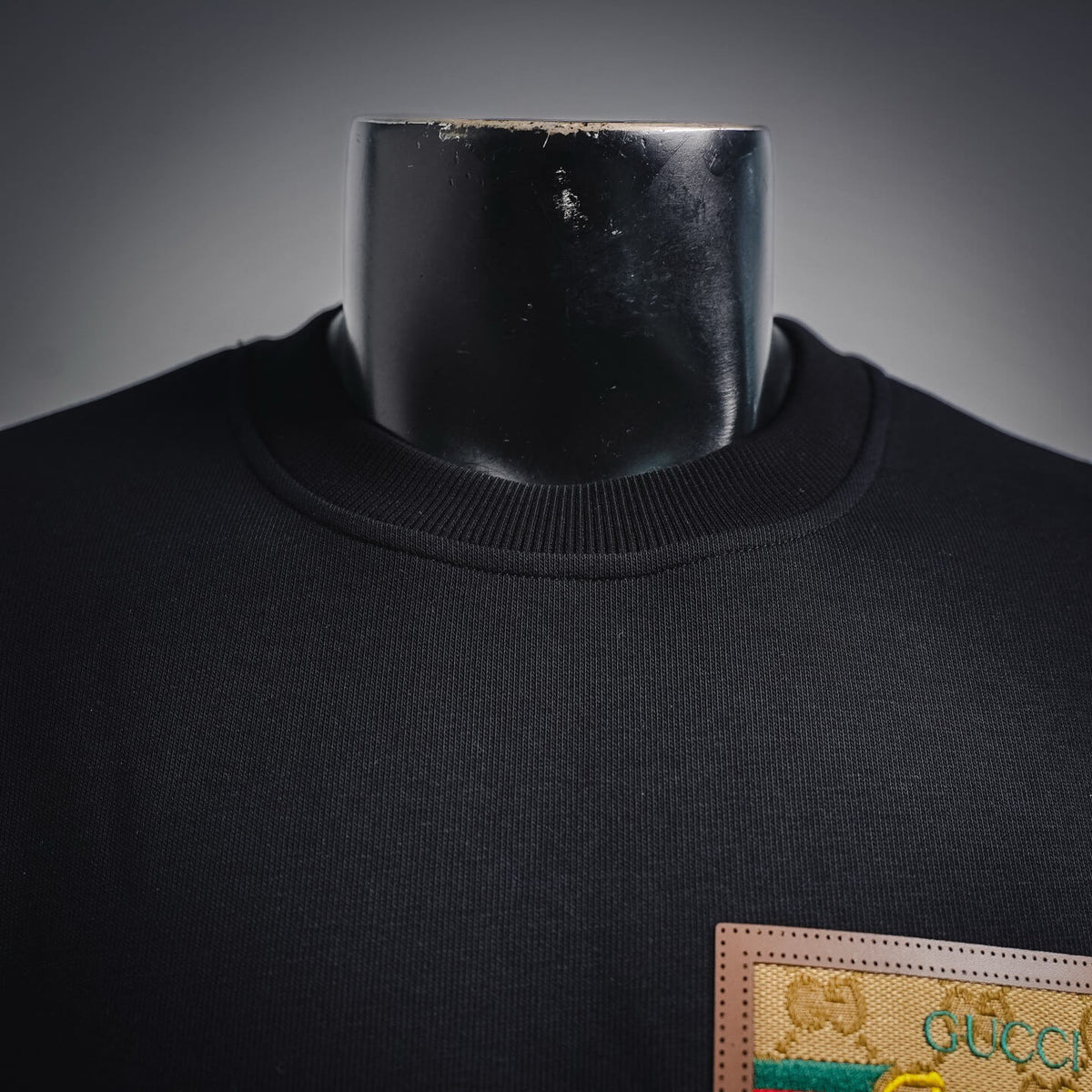 Pocket Vintage Patch Crewneck Sweatshirt
