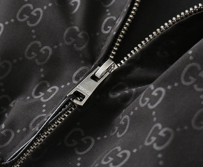 Dark Pattern Casual Hooded Jacket
