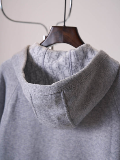 Embroidered Jacquard Sweat Jacket