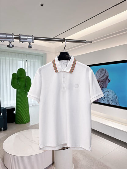 Collar‑Striped Design Polo Shirt