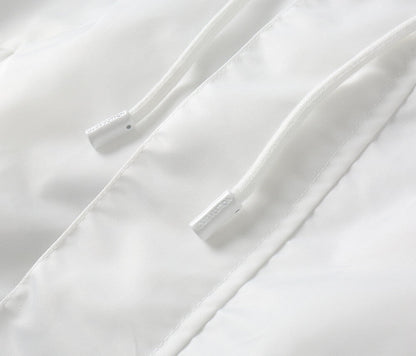 Button Placket Hooded Utility Jacket