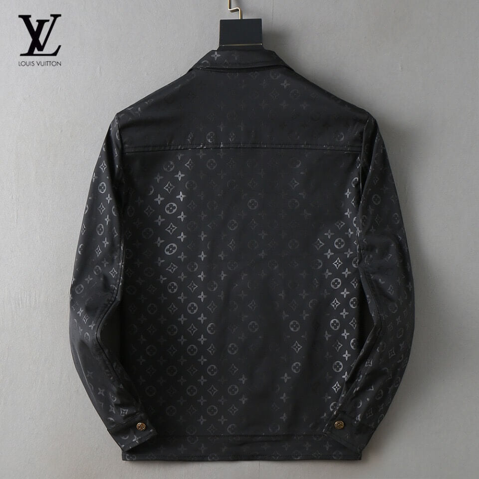 All‑Over Pattern Trucker Style Jacket