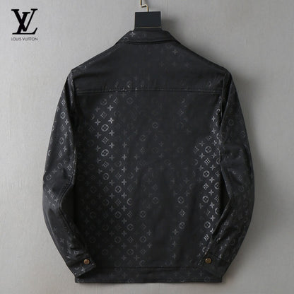 All‑Over Pattern Trucker Style Jacket
