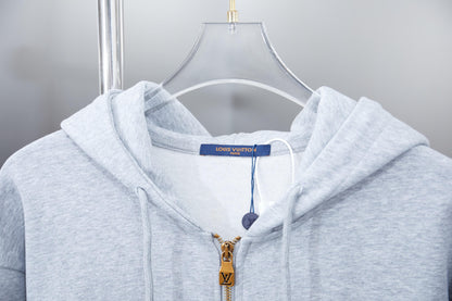 Embroidered Letter Hooded Sweatshirt