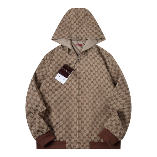 Classic Brown All-Over Print Jacket