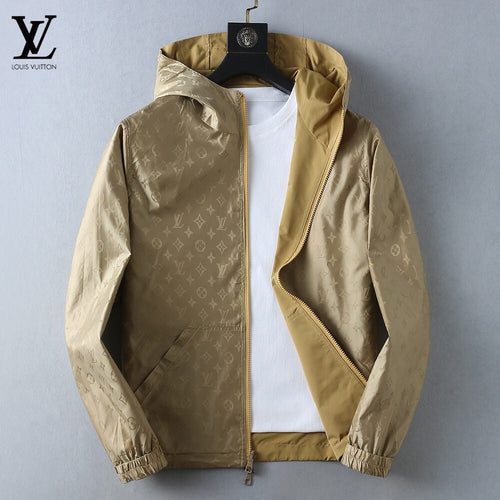 Square Patch Casual Hooded Jacket