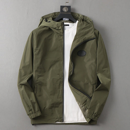 Circular Badge Hooded Jacket