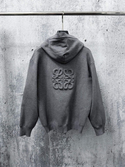 Embossed 3D Zip‑Up Jacket