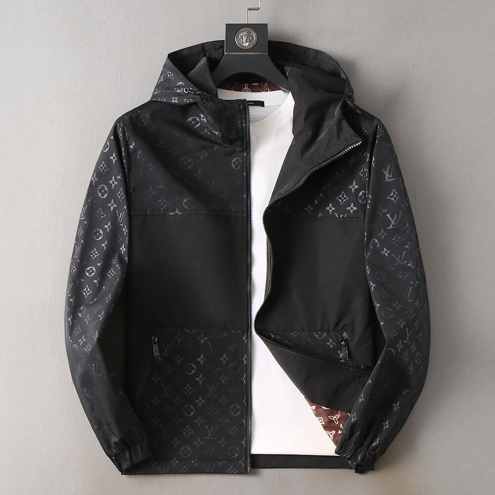 Split Panel Casual Hooded Jacket