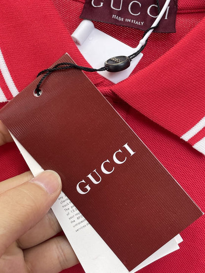 Chest‑Pocket Double G Embroidered Polo Shirt