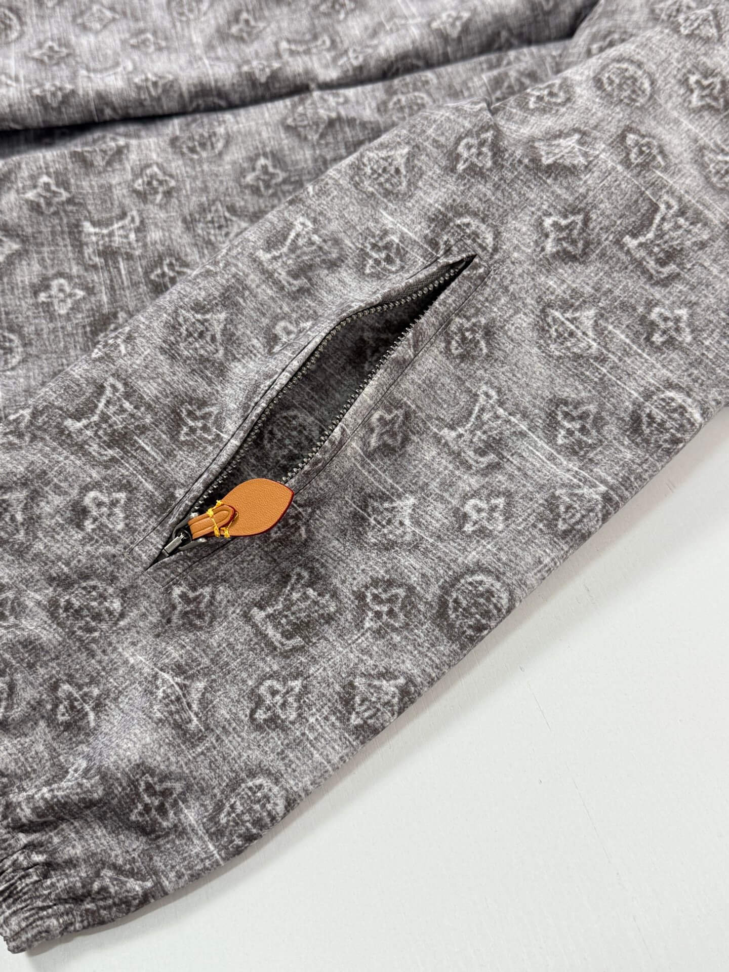 Grey All‑Over Vintage Monogram Jacket