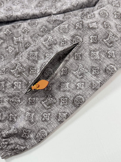Grey All‑Over Vintage Monogram Jacket