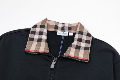 Classic Striped Collar Sweatshirt