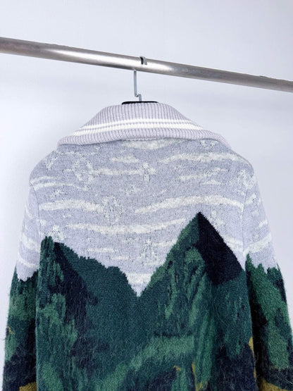 Mohair Landscape Knit Jacket