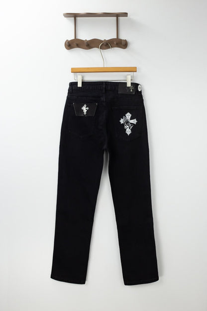 Heavy‑Wash Denim Jeans