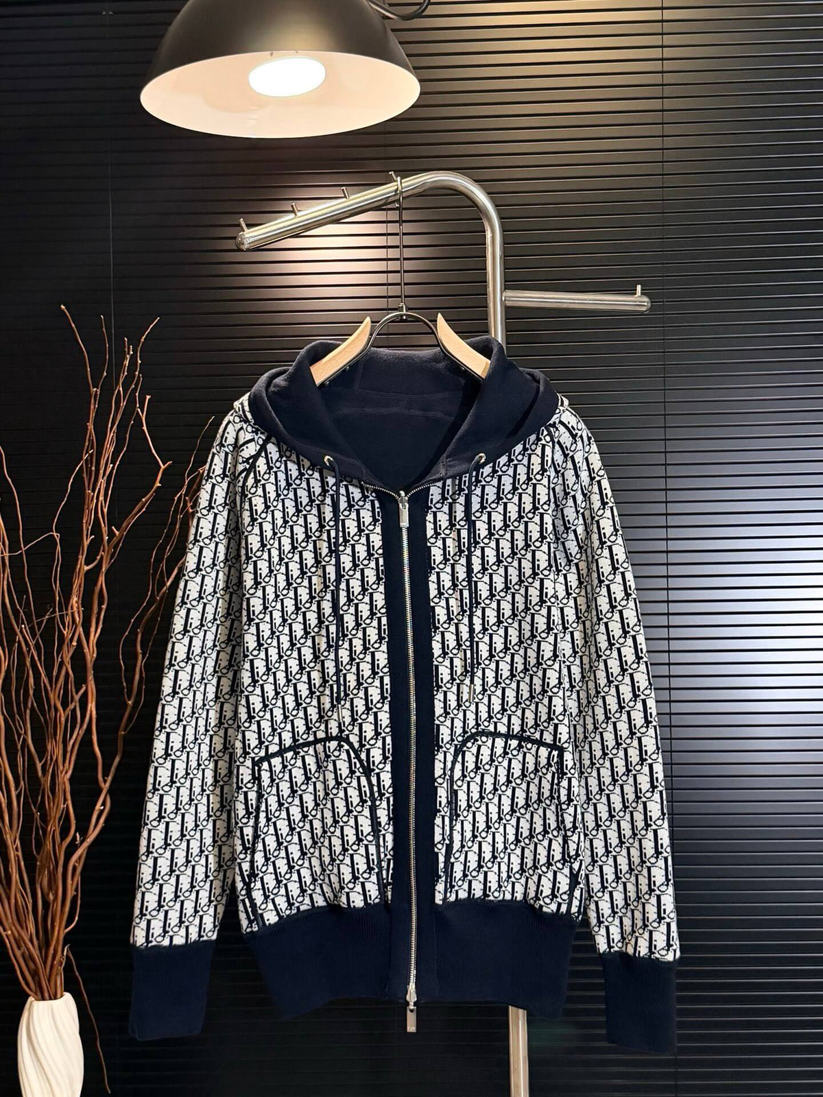 Reversible Vintage Jacquard Cashmere Jacket