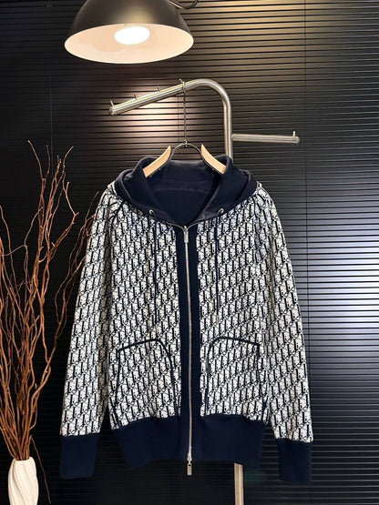 Reversible Vintage Jacquard Cashmere Jacket