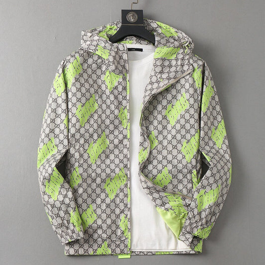 All‑Over Monogram Graffiti Hooded Jacket