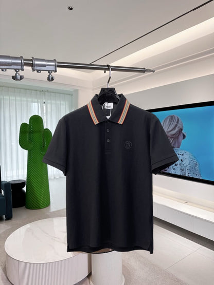 Collar‑Striped Design Polo Shirt