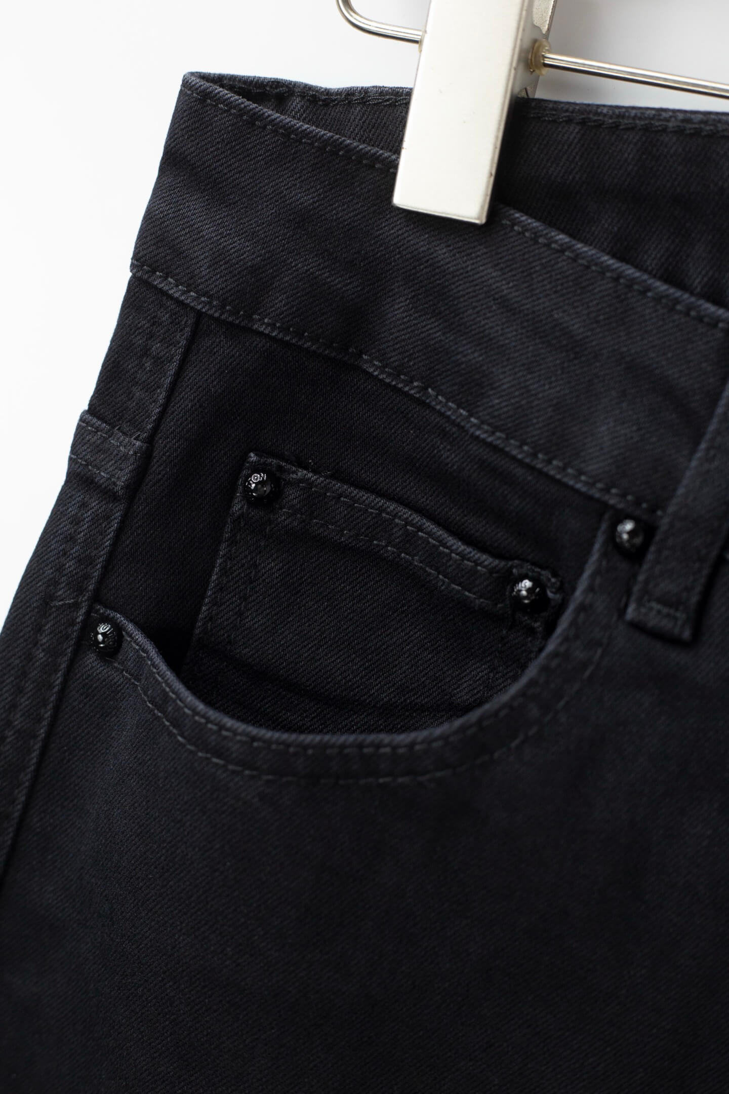 White Letter‑Embroidered Jeans