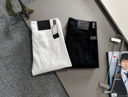 Logo Patch Straight Jeans