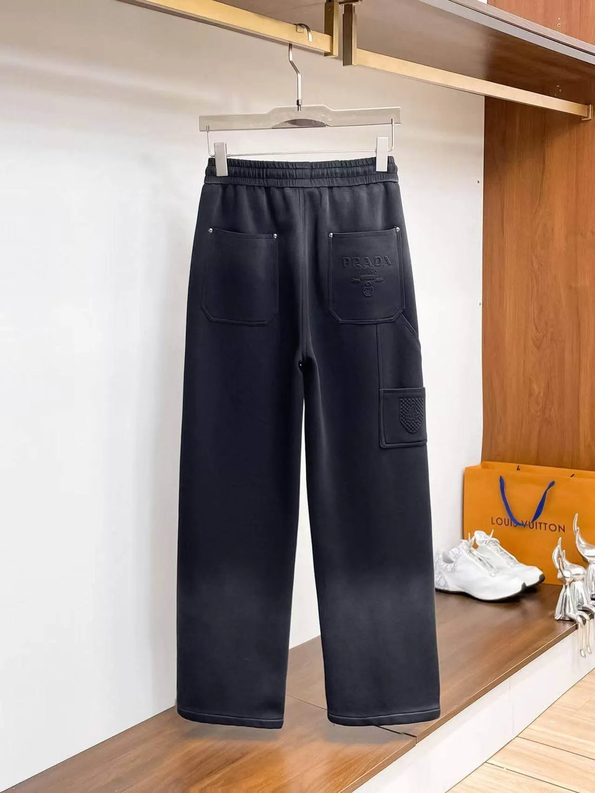 Side Cargo Pocket Embossed Logo Pants