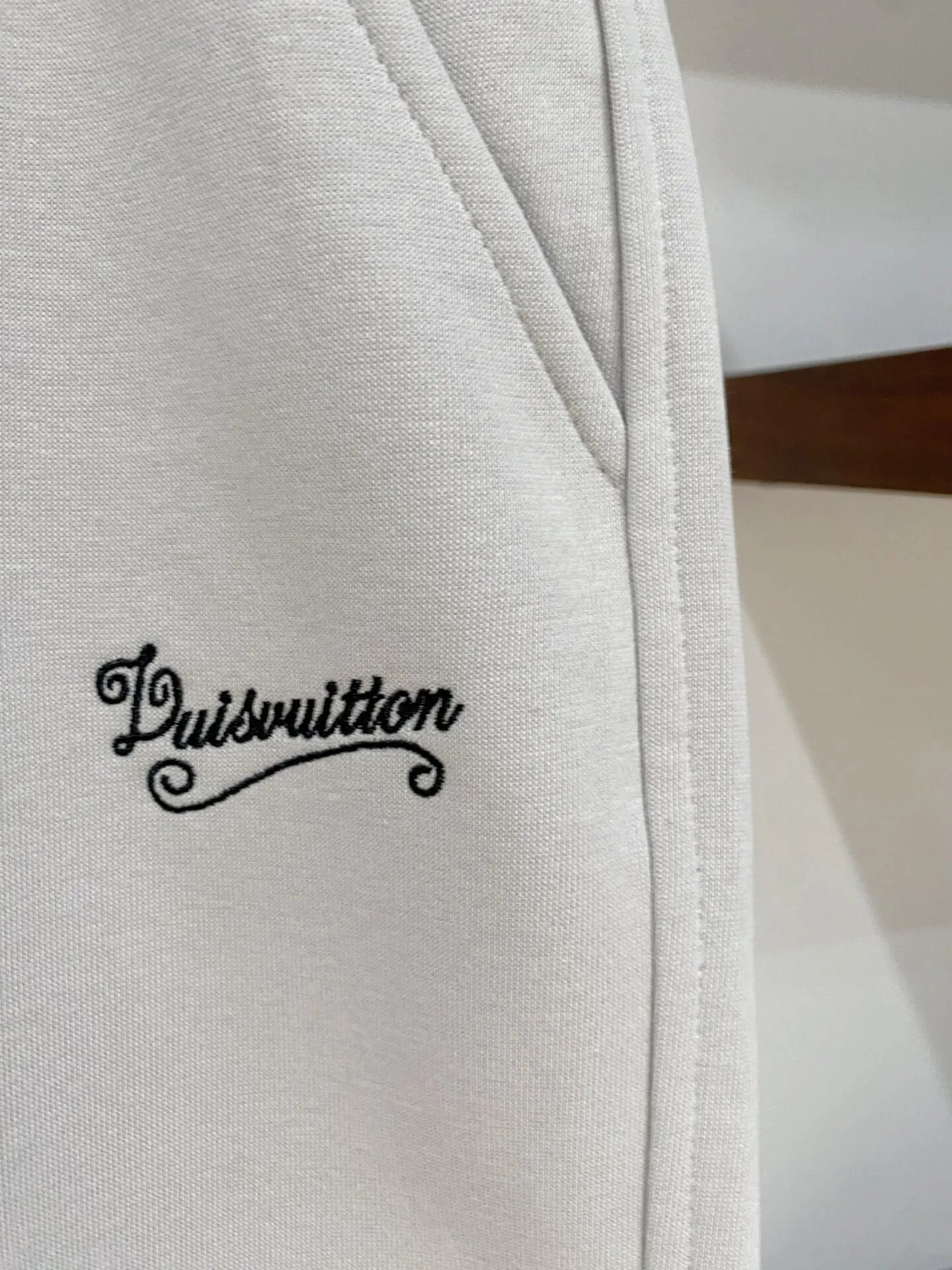 Vintage Script Logo Embroidered Casual Shorts