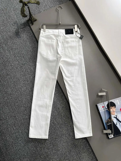 Logo Patch Straight Jeans