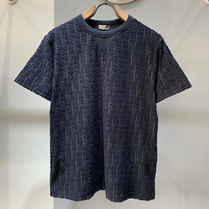 Oblique Jacquard Terry Crew Neck T-shirt