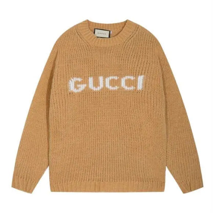 Letter Logo Chunky Knit Sweater