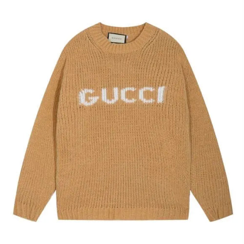 Letter Logo Chunky Knit Sweater