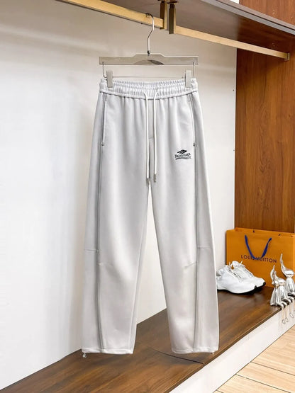 Chest Small Logo Seam‑Spliced Pants